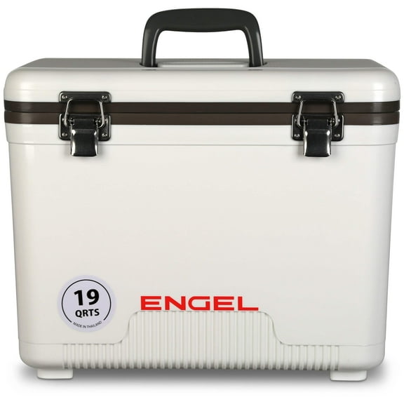 ENGEL 19 Qt Leak-Proof Compact Insulated Drybox Cooler - White