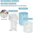 thumbnail image 6 of ABPETE Tall Electric Toothbrush Holder with Cover, 10.6" Dust Proof Bathroom Caddy Fits Adults Electric Toothbrushes,Wall Mount or Countertop Organizer with Removable Dividers, 4 Slots (Blue), 6 of 7