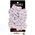 thumbnail image 6 of Amelia Beauty | 3in Sky Blue Crepe Scrunchies | Soft, Gentle and Strong Hold | No Snag, No Dents or Creases | 8 Pack, 6 of 9