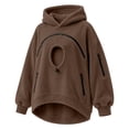 thumbnail image 5 of Kids Girls Boys Cat Pouch Hoodie Kangaroo Pocket Oversized Pet Carrier Pullover Sweatshirt Soft Fleece Hoodie with Dog Pouch Animal Holder Warm Winter Hoodie Sweatshirts, 5 of 5