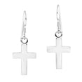 thumbnail image 2 of Simply Stylish Christian Cross Sterling Silver Dangle Earrings, 2 of 5