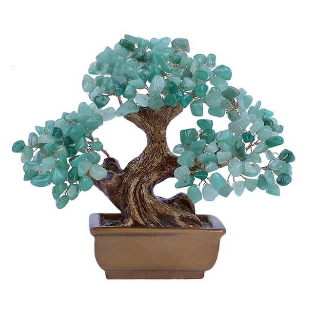 Inteprter Bonsái de cristal para decoración del hogar, modelo de decoración de árbol de piedra de colores exquisitos únicos, regalo de Festival, Decoración del hogar Tipo 5 Inteprter HA069431-05