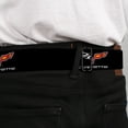 thumbnail image 4 of GM General Motors Belt, Seatbelt Buckle Belt, C6 Logo Repeat, 34 to 52 Inches, 4 of 9