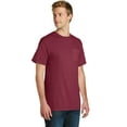 thumbnail image 4 of Port & Company Pigment Dyed Pocket Tee-XL (Merlot), 4 of 6