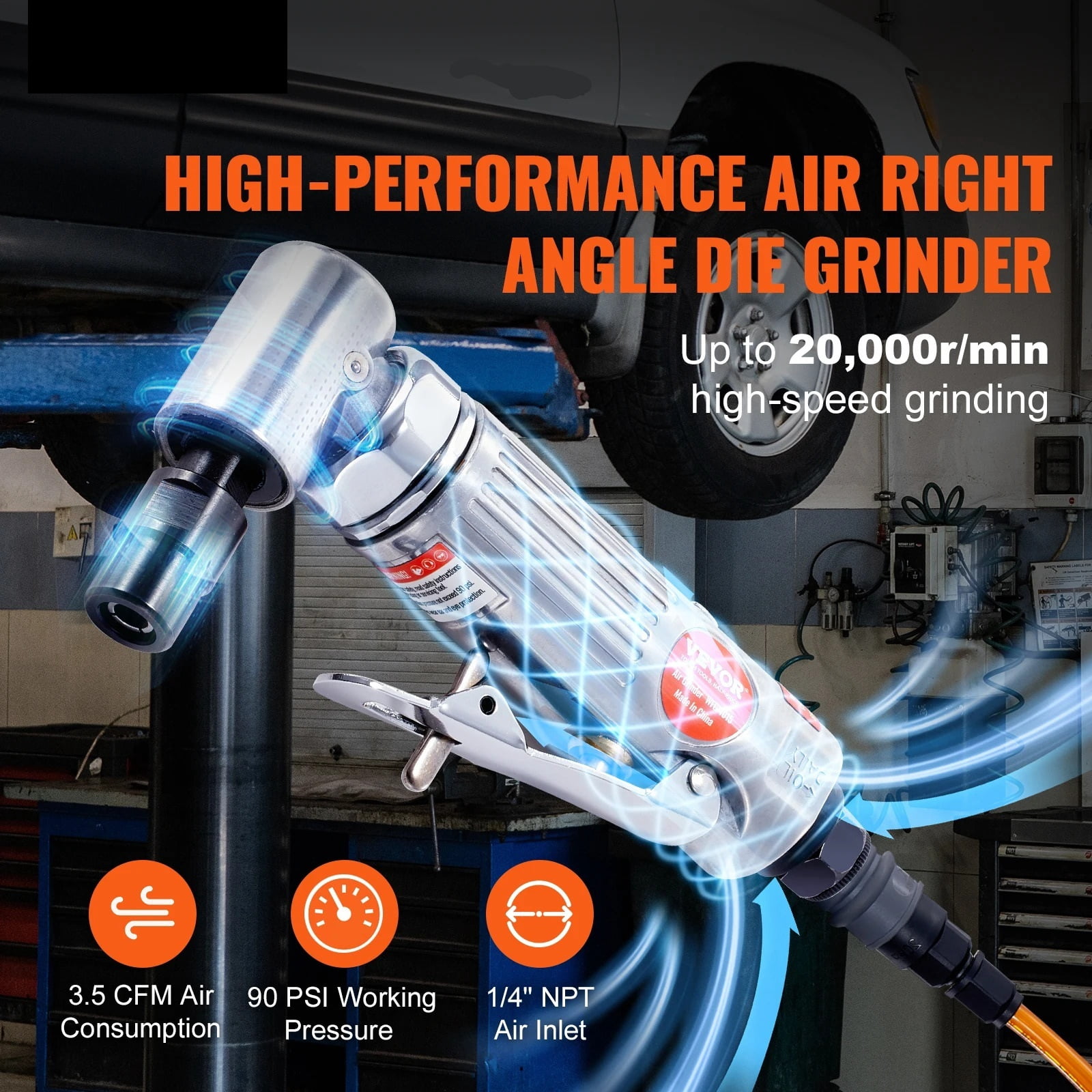 Air Die Grinder Mini Right Angle Die Grinder  for Grinding Polishing Deburring Rust Removal - Multi-Purpose Tool