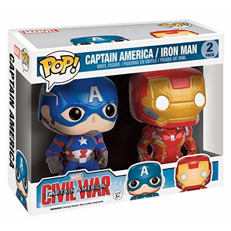 FUNKO POP! マーベル　キャプテン・アメリカ　アイアンマン　セット Funko POP! Marvel Characters Set: Captain America & Iron Man Vinyl