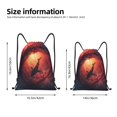 thumbnail image 2 of Gaeub Shark Underwater Vortex Drawstring Backpack Bag Sport Gym Sackpack Heavy Duty String Backpack for Men Women-Medium, 2 of 6