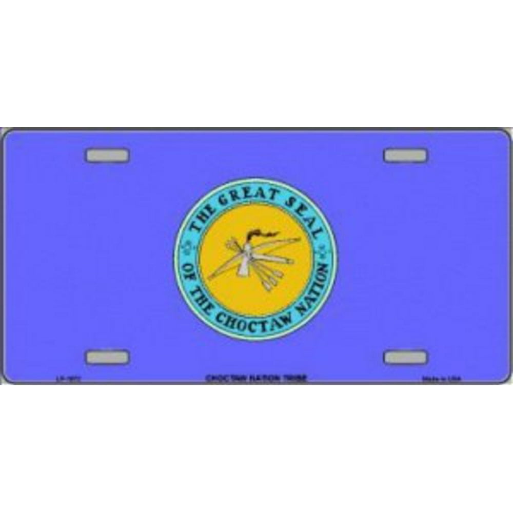 Choctaw Nation Flag Metal License Plate