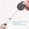 thumbnail image 4 of 2pcs Porte-cls Rtractable - Noir, Porte Badge Clef Retractable, Enrouleur Porte-cls Avec 60 Cm De Fil Dacier, Porte-badge Cls Rtractable Pour Pant, 4 of 5