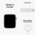 thumbnail image 5 of Apple Watch SE (2nd Gen) GPS + Cellular 44mm Silver Aluminum Case with White Sport Band - S/M, 5 of 10