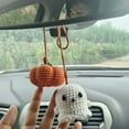 thumbnail image 2 of Halloween Decorations, Handwoven Ghost Pumpkin Ornaments, Cute Fall Home Decor Seasonal Gifts for Tabletop Mantel Party Supplies, 2 of 5
