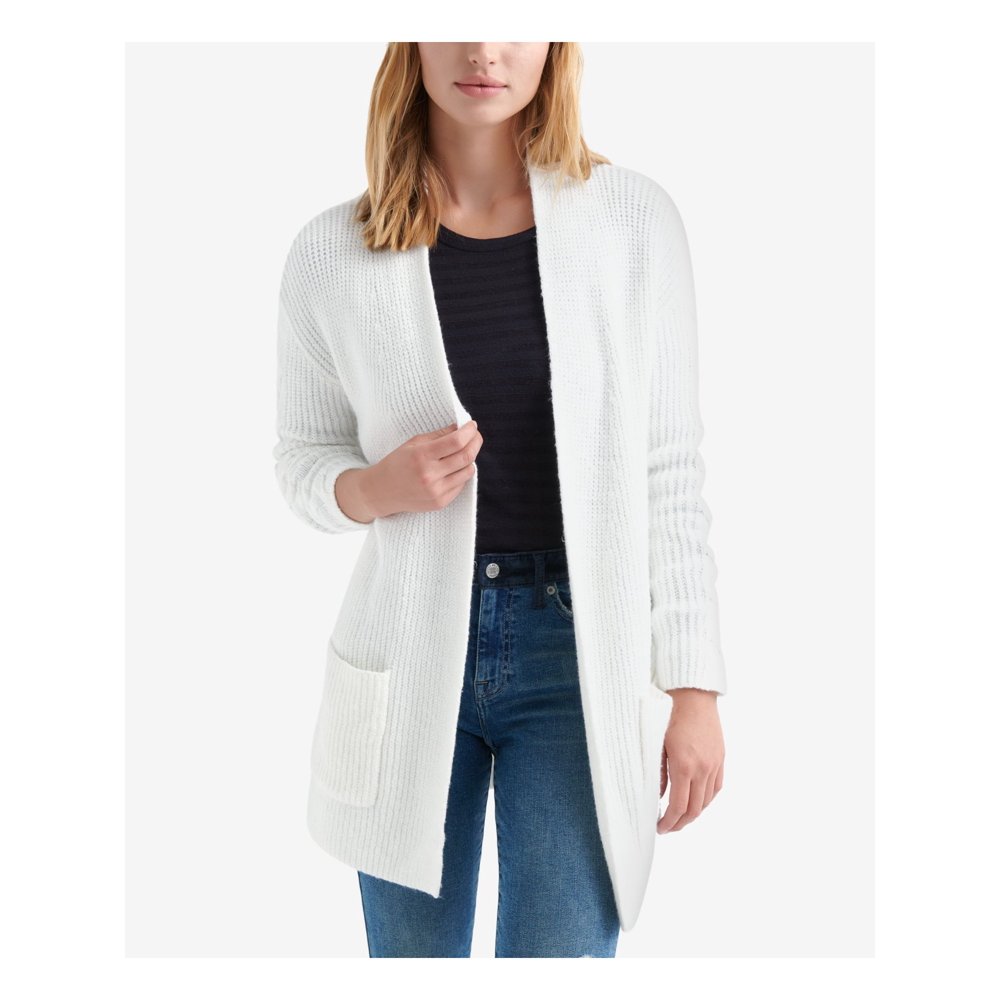 Lucky Brand - LUCKY BRAND Womens Ivory Open Cardigan Sweater Size: S ...