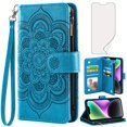 thumbnail image 1 of Premium Leather Credit Card Holder Phone Case for Apple iPhone 6/7/8/SE/X/XR/XS/11/12/13/14 Pro Max 5G/7Plus/8Plus/SE2016/SE2022/Promax+ 2nd/3rd, 1 of 5