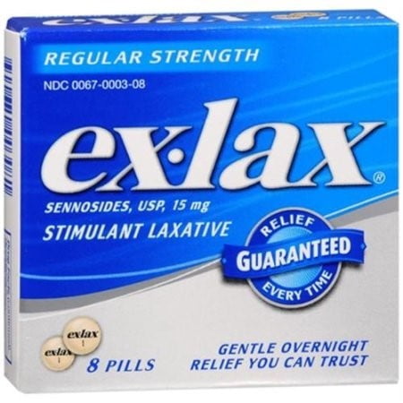 Ex-Lax Regular Strength Stimulant Laxative Pills, 8