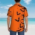thumbnail image 4 of Honeii Halloween Bats Print Men’s Hawaiian Shirt,Classic Button-Down Short Sleeve Shirt, for Beach, Vacation, and Outdoor Activities,Small, 4 of 7