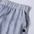 thumbnail image 6 of Jxximdong Cargo Pants for Women, Ladies Fashion Striped Printed Side Button Elastic Waist Ninth Pants, Blue Womens Casual Trousers, 6 of 7
