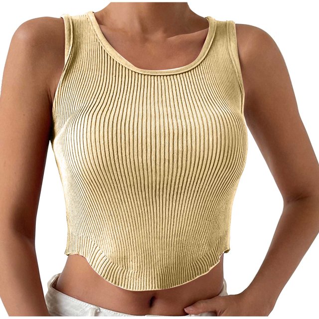 Birdeem Mode Femmes Aguichant Col Rond Sans Manches Tops Décontractés pour Sortir