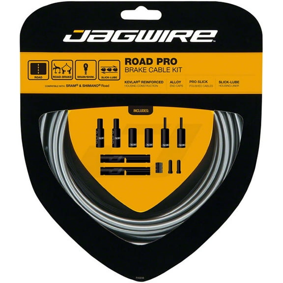 Jagwire Pro Brake Cable Kit Road SRAM Shimano Pre-stretched Gray
