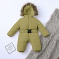 thumbnail image 6 of Tiweut Leisure Girls Jumpsuits Infant Baby Boys Coat Romper Suit Warm Long Sleeve Hooded Snowsuit Down Padded Outwear Blouses 0-3 M, 6 of 9