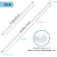 thumbnail image 3 of Tension Rod 16 to 28 Inch, Goowin Small Tension Rod, 5/8" Diameter No Drilling Expandable Short Tension Rods Spring Rods, Tension Rods for Closet, Cupboard, Hanging Clothes, 2 Pack, White, 3 of 7
