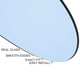 thumbnail image 4 of Coche Azul Retrovisor Derecho Espejo Cristal 51167157247 con Trasera Placa, 4 of 7