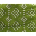 thumbnail image 4 of oneOone Georgette Viscose Green Fabric Geometric Bandhani Fabric For Sewing Printed Craft Fabric By The Yard 42 Inch Wide, 4 of 4