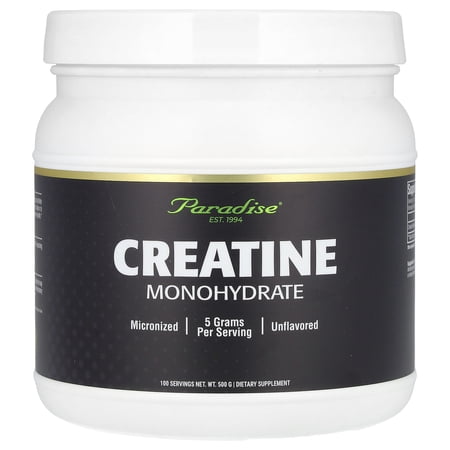 Paradise Herbs Creatine Monohydrate, Unflavored, 500 g
