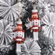thumbnail image 3 of 2 piezas de adornos para árboles de Navidad, bolas de plástico para Navidad, adornos rojos, pequeños colgantes para árbol, decoración para fiestas de Navidad para el hogar, 3 of 5
