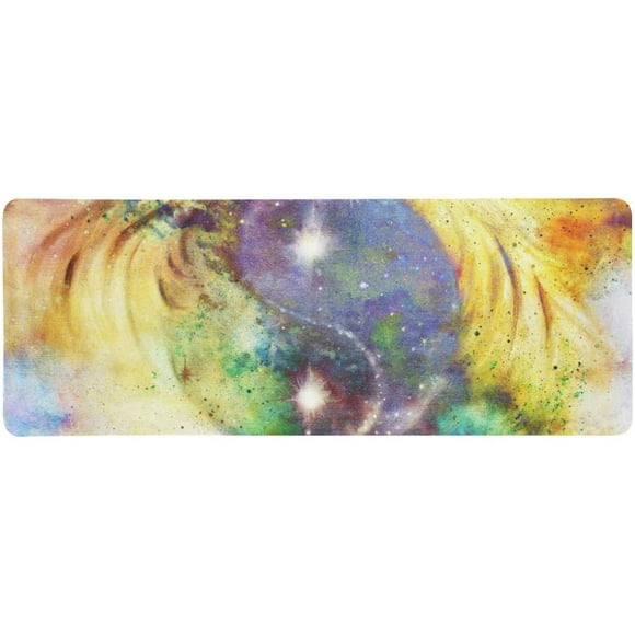 RYLABLUE Yin Yang Symbol in Cosmic Galaxy Space Extra Extended Large Gaming Mouse Pad Mat Desk Pad Keyboard Mat 31.5x12 inch