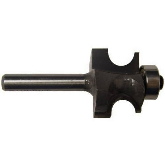 Magnate 5803 Edge Beading Carbide Tipped Router Bit — 3/8" Bead Diameter; 1/4" Shank Diameter; 11/16" Cutting Length; 3/16" Radius; 1" Overall Diameter; 1-1/4" Shank Length