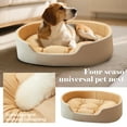 thumbnail image 3 of 24 Inch Calming Donut Dog Bed for Large Dogs, Anti-Anxiety Cozy Soft Round Pet Bed, Fluffy Washable Dog Bed for Dogs and Cats, 3 of 5