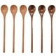 thumbnail image 1 of 6 cucharas de madera, cucharas de madera de mango largo para mezclar y cocinar en la cocina, 1 of 5