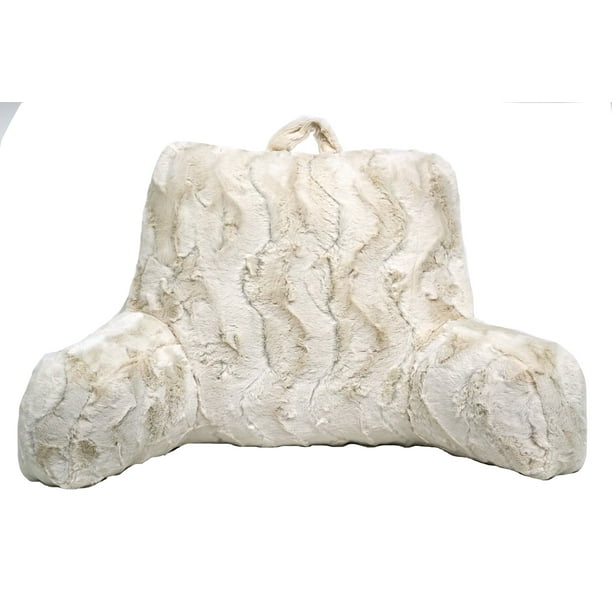 Better Homes Gardens Swirls Faux Fur Backrest Pillow Ivory Walmart Com Walmart Com