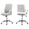 thumbnail image 3 of Monarch Specialties Office Chair, Adjustable Height, Swivel, Ergonomic, Armrests, Computer Desk, Work, Metal, Mesh, White, Chrome, Contemporary, Modern, 3 of 3
