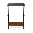 thumbnail image 2 of Urban Shop Dark Wood Adjustable Laptop Cart, 2 of 2