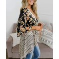 thumbnail image 2 of Sherrylily Women Floral Cardigans 3/4 Ruffle Sleeve Lightweight Flowy Boho Tie Loose Cover Ups, 2 of 4