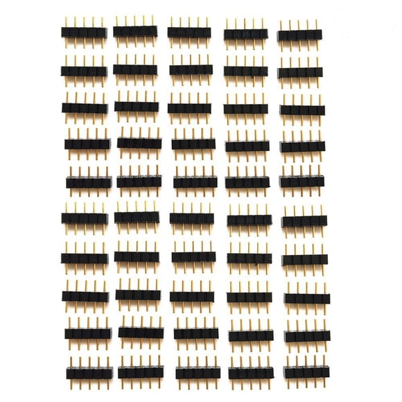 50pcs 12mm Black 5 Pin Pol Cable Connector Clutch Adapter 5 pin RGBW LED Connector for RGBW 5050 3528 LED Strip Strip