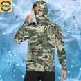 thumbnail image 2 of Hoodies for Men UPF 50+ Sun Protection Hoodie Long Sleeve Fishing Hiking Shirt with Face Mask M, 2 of 7