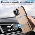 thumbnail image 6 of Allytechgroup Cards Holder Back Case for iPhone 11 Pro Max, Vintage PU Leather TPU Shockproof Slim Kickstand Anti-Drop Protective Wallet Phone Case Cover for Apple iPhone 11 Pro Max, Khaki, 6 of 8