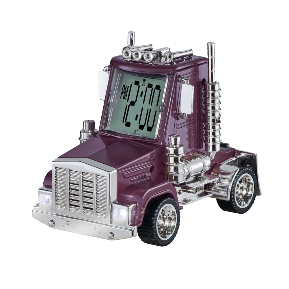 Big Rig Truck Alarm Clock with Moving Wheels, Truck Sounds and Working
