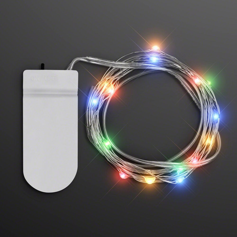 FlashingBlinkyLights Multicolor Fairy Lights, 20 LEDs, 80" Long SKU