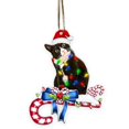 thumbnail image 1 of Wartleves Adorno de gato Cikiki para árbol de Navidad, adorno de acrílico para coche de Navidad 2024, decoración para árbol de Navidad, decoración del hogar, 1 of 7