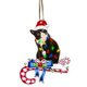 thumbnail image 1 of Adorno navideño con forma de gato EZLIFE adorno plano con luz de gato regalo decorativo, 1 of 7