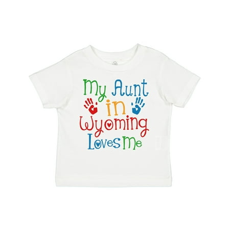 

Inktastic My Aunt in Wyoming Loves Me Gift Toddler Boy or Toddler Girl T-Shirt