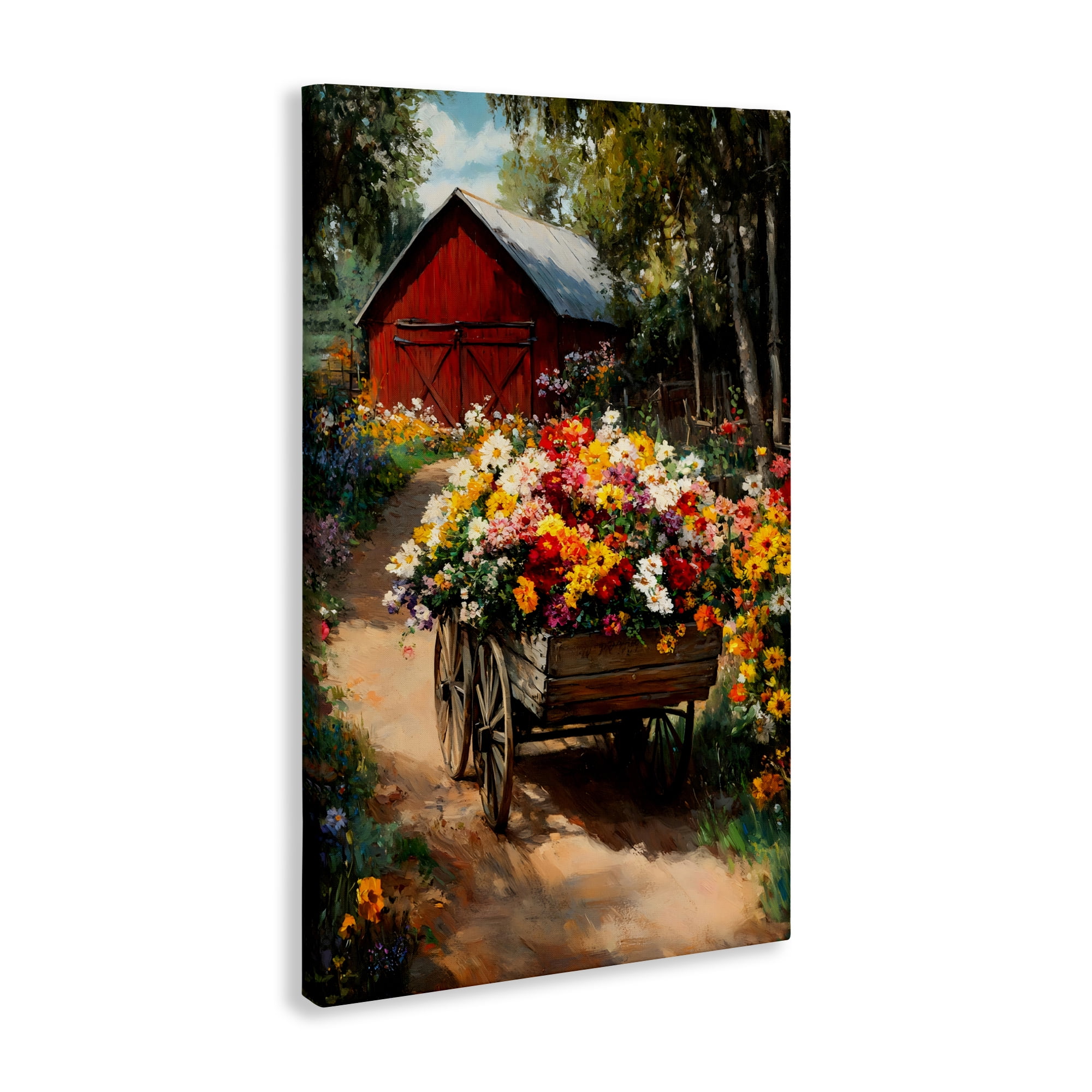 Stupell Industries Floral Wagon in Summer Garden Canvas Wall Art, design by Franklyn Gregory