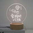 thumbnail image 4 of Message Board Creative Good-looking Display Gift with Base Home Decoration Wood Message Board Night Light Bedroom Supply, 4 of 10