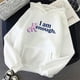 thumbnail image 2 of Sudadera con capucha de algodón para mujer, jersey con letras estampadas, ropa para parejas, envío gratis, 2 of 4
