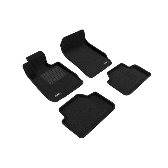 3D MAXpider All-Weather Carpeted Floor Mats Custom Fit for 2006-2011 BMW 3 Series Sedan (E90) Car Floor Liners Elegant Series (1ST & 2ND Row)