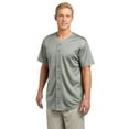 thumbnail image 4 of Sport-Tek PosiCharge Tough Mesh Full Button Jersey-M (Silver), 4 of 6