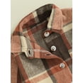 thumbnail image 6 of Bslissey Toddler Baby Girls Flannel Shirt Jacket Plaid Print Long Sleeve Button Lapel Cardigan Coat Infant Casual Outerwear 6M 12M 18M 24M 3T 4T Kids Daily Clothes, 6 of 8